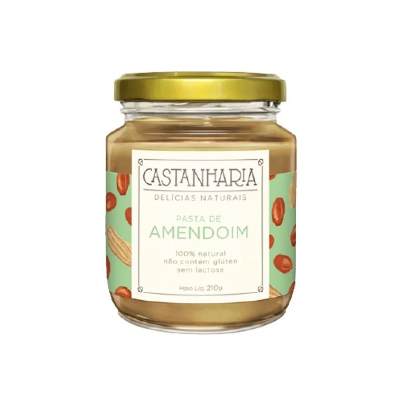 Kit 2X: Pasta de Amendoim Zero Açúcar Vegan Castanharia 210g