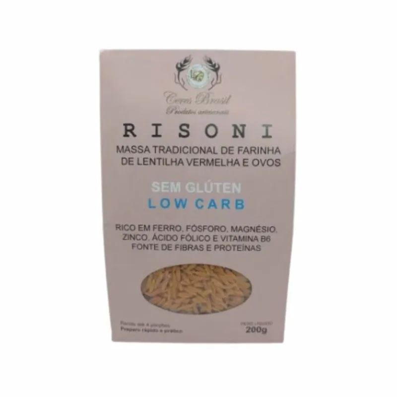 Kit 2X: Macarrão Risoni Lentilha Vermelha S/Glúten Ceres 200g - Ceres