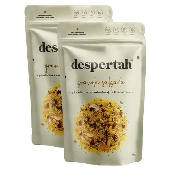 Kit 2x: Granola Salgada Grãos/sementes Despertah 300g - Não Informado - Mercearia