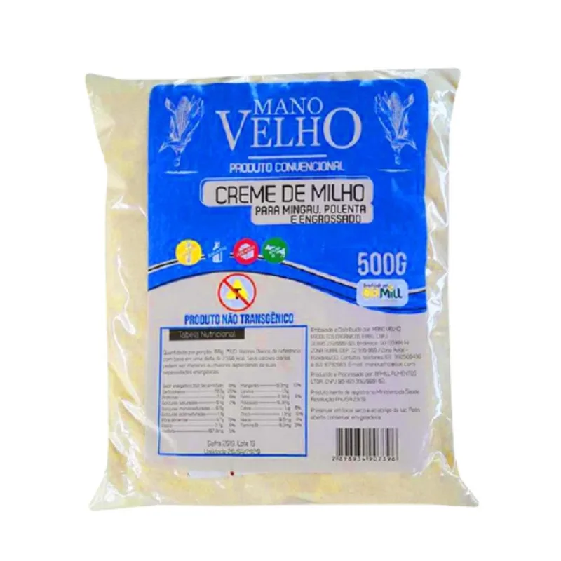 Kit 2X: Creme de Milho Natural Mano Velho 500g