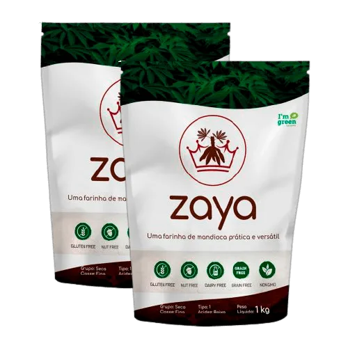 Kit 2x: Farinha Zaya Integral E Sem Glúten 1kg - Não Informado