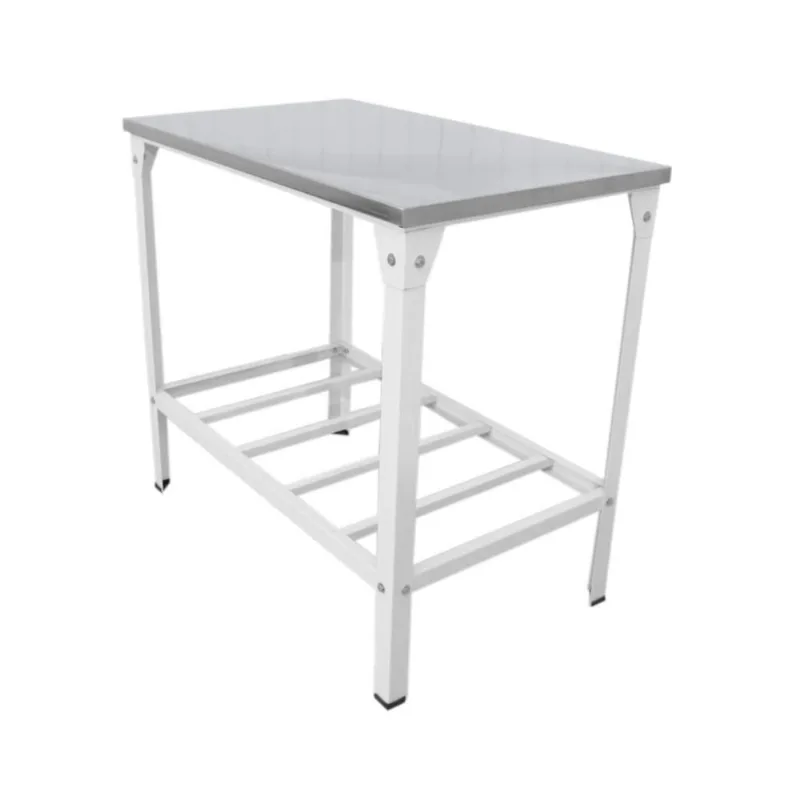 Mesa Bancada Inox Industrial Manipulação Cozinha Industrial 1 metro x 70 cm
