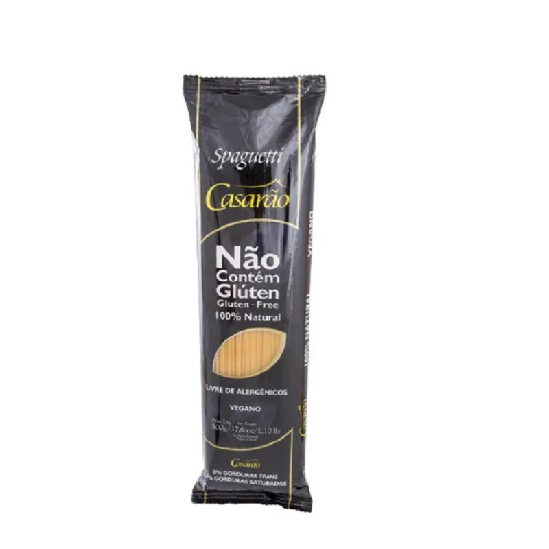 Kit 2X: Macarrão Spaghetti Premium Sem Glúten Casarão 500G
