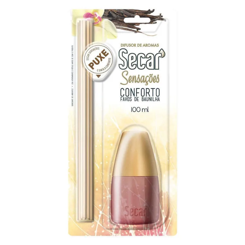 Difusor De Aromas Secar Sensações 3X100Ml Favos De Baunilha