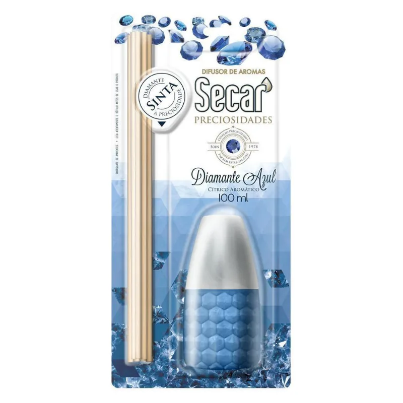 Difusor De Aromas Secar Sensações 3X100Ml Diamante Azul
