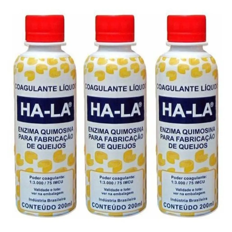 Kit Coalho Líquido Ha-La Coagulante Para Queijos 600Ml