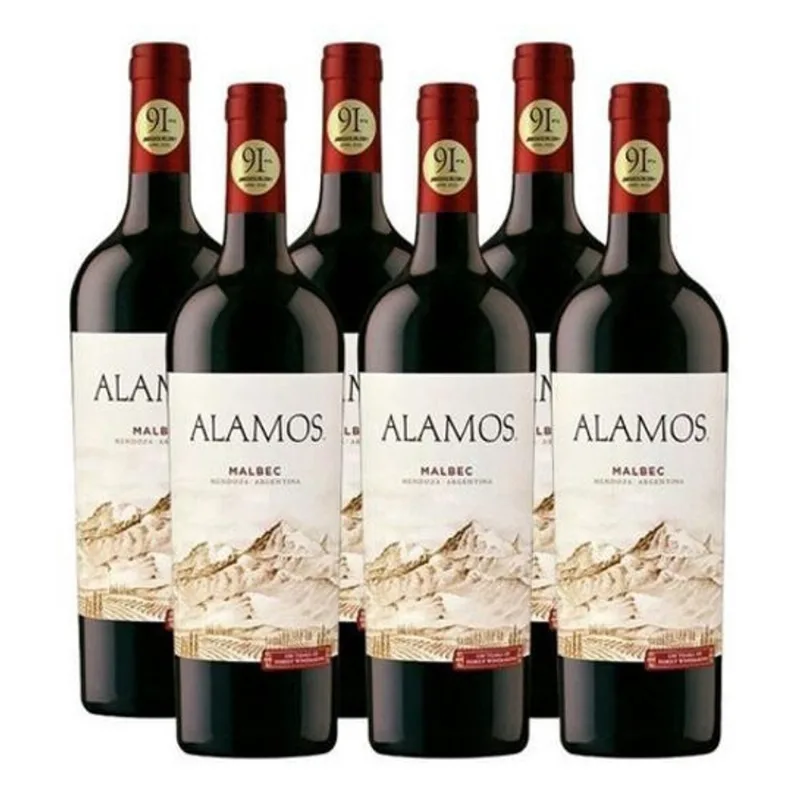 Vinho Alamos Malbec 750 Ml Kit Com 06 Unidades