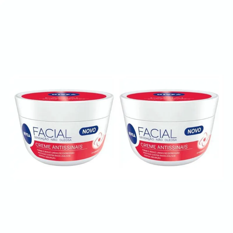 Kit 2 Cremes Faciais Nivea Antissinais Sensação Não Oleosa