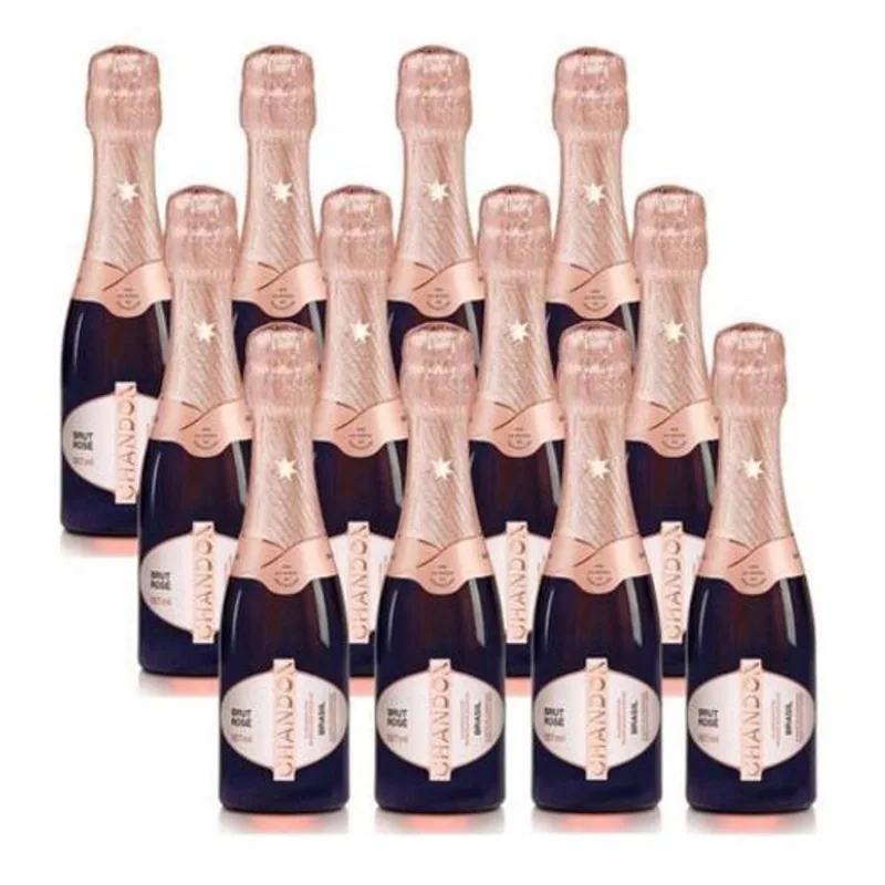 Espumante Baby Chandon Brut Rosé 187Ml Kit Com 12 Un