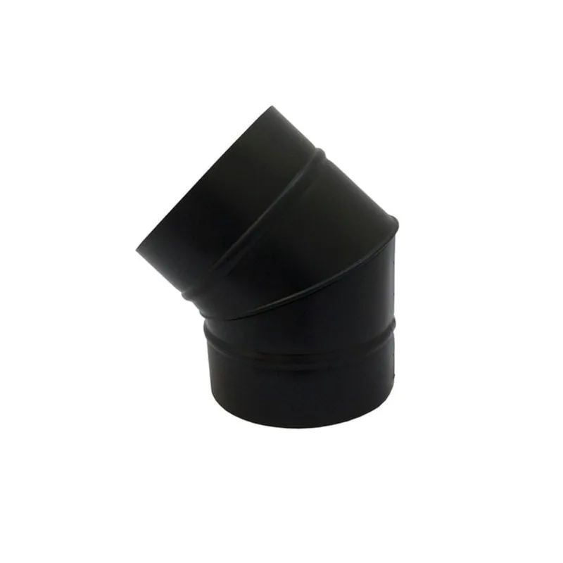 Curva 45 graus 180 mm de diâmetro em preto