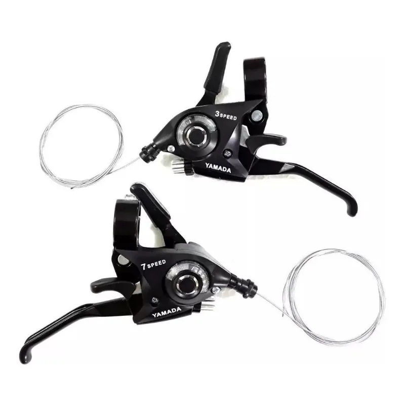 Passador Alavanca Rapid Fire 21v Yamada Preto Para Bike Par