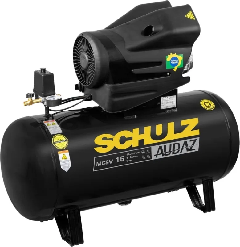 Compressor de ar CMSV15/110L 3cv 127V AUDAZ 915.0450-0 MTA SCHULZ - SCHULZ - Máquinas E Compressores