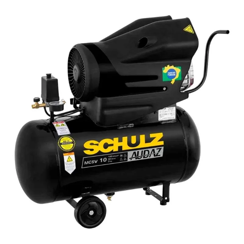 Motocompressor de Ar Schulz 50L 2CV Audaz 10 PCM / 140 PSI Monofásico 220V