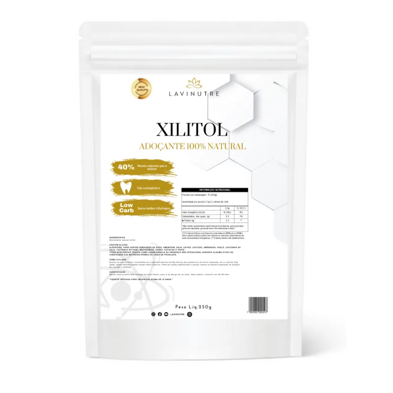 Xilitol Puro Adoçante Dietético 250g - Não Informado - Mercearia