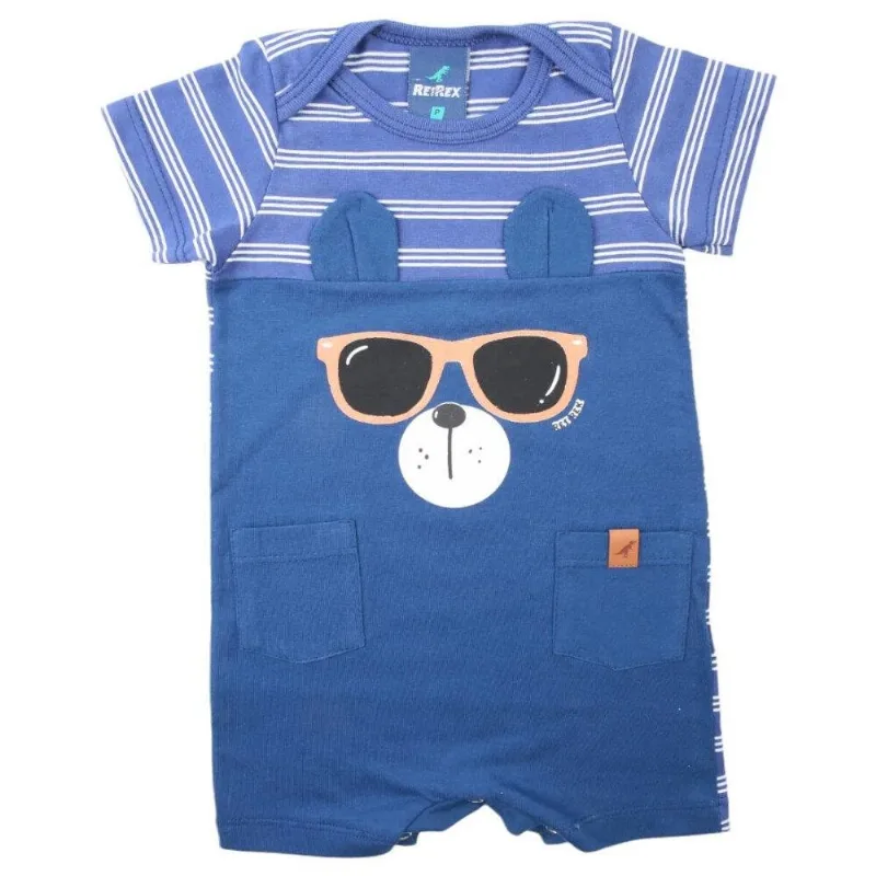 Macacão Curto Bebê Reirex P Azul 1249036 (MP)