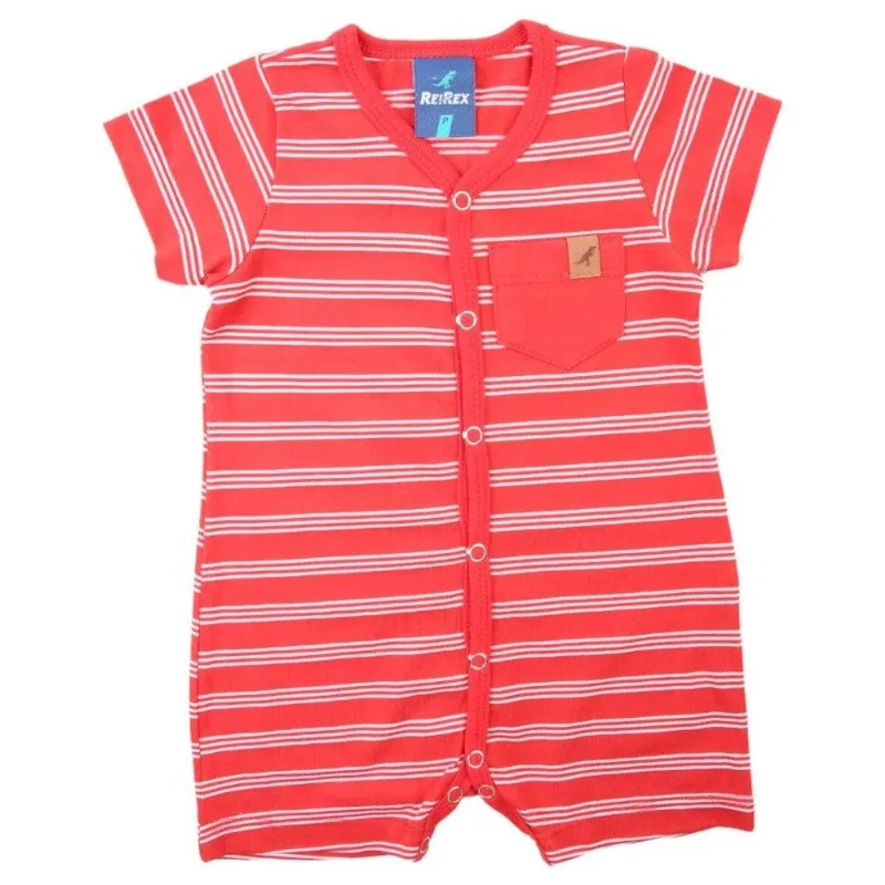 Macacão Bebê Curto Vermelho Reirex M 1249052 (MP)