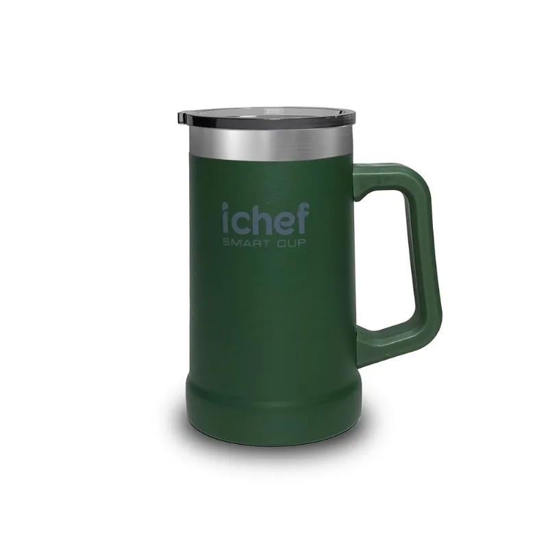 Caneca Térmica para Chopp Com Tampa Smart Cup iChef 710 ml | Verde