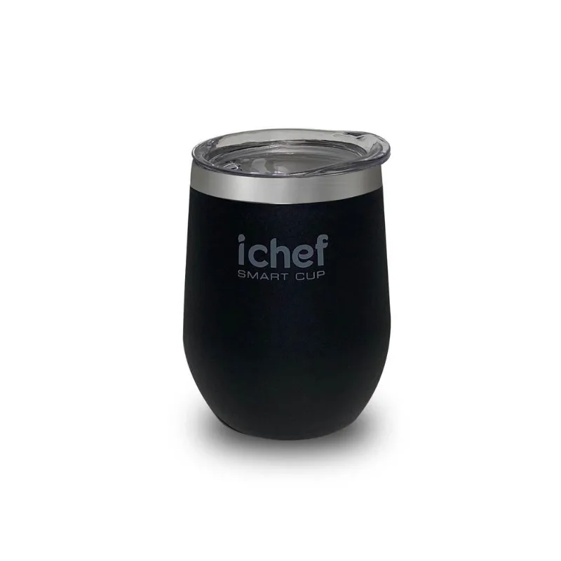 Copo Térmico Com Tampa Ichef Smart Cup 350 Ml | Preto