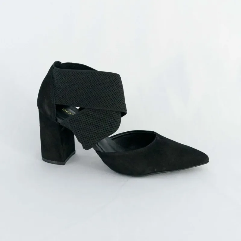 Sapato Bottero 303804 Couro Nobuck com elásticos Preto