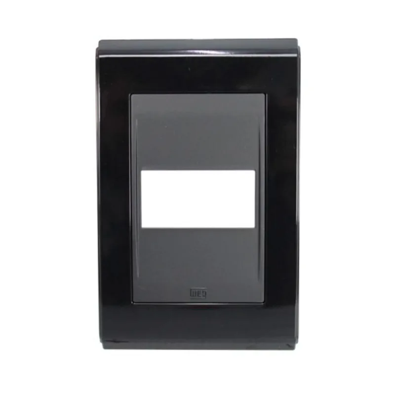Placa 4x2 com 1 Posto sem Suporte Refinatto Weg Preto Alto Brilho Peça
