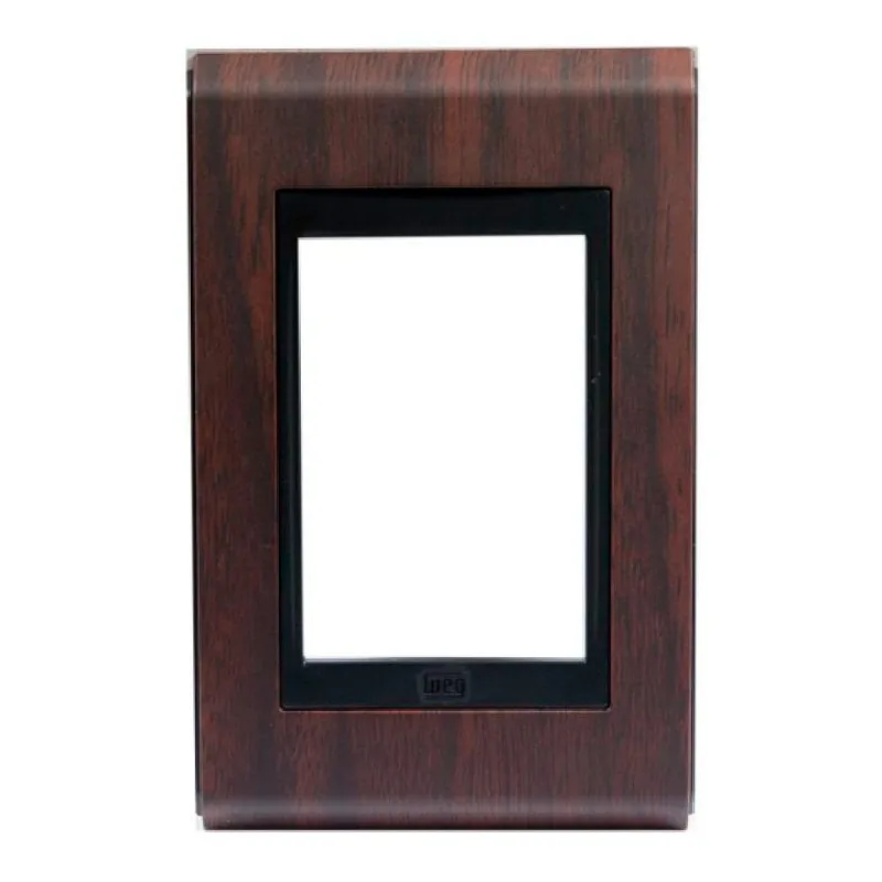 Placa 4x2 sem Suporte Refinatto Concept Weg Tabaco e Preto 3 Postos