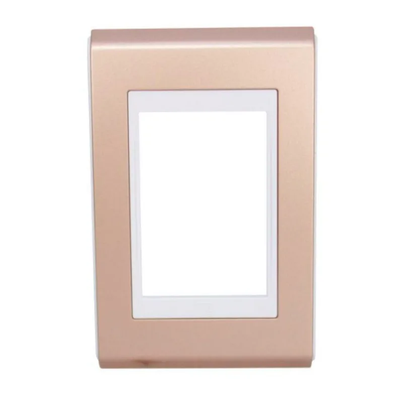 Placa 4x2 sem Suporte Refinatto Concept Weg Rose Gold e Branco 3 Postos