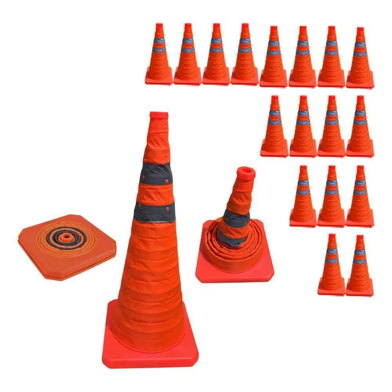 Cone Retrátil Portátil Su-cone3-1 Refletivo Laranja Leva Pra Malhar 23cm 17 Unidades