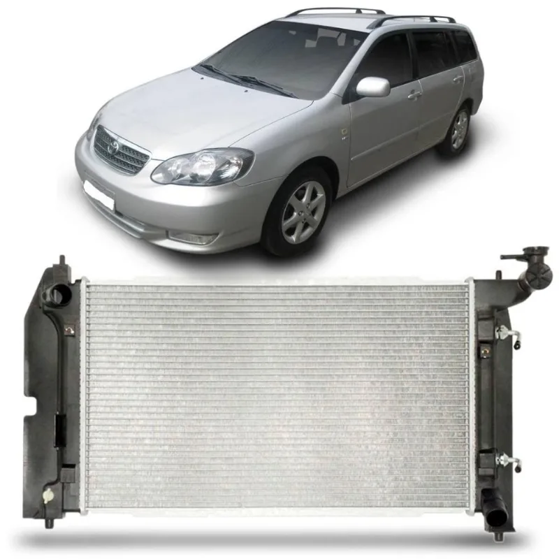 Radiador de Água Corolla Fielder 2003 a 2008 1.6 1.8 16V Automatico sem Ar Condicionado
