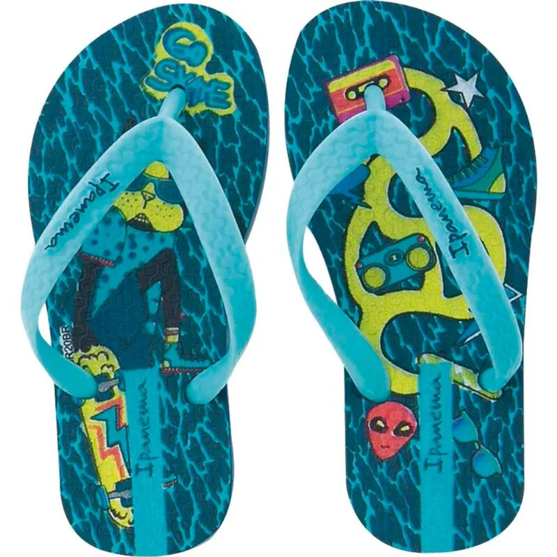 Sandália Temas Ipanema Azul 33/34 Par