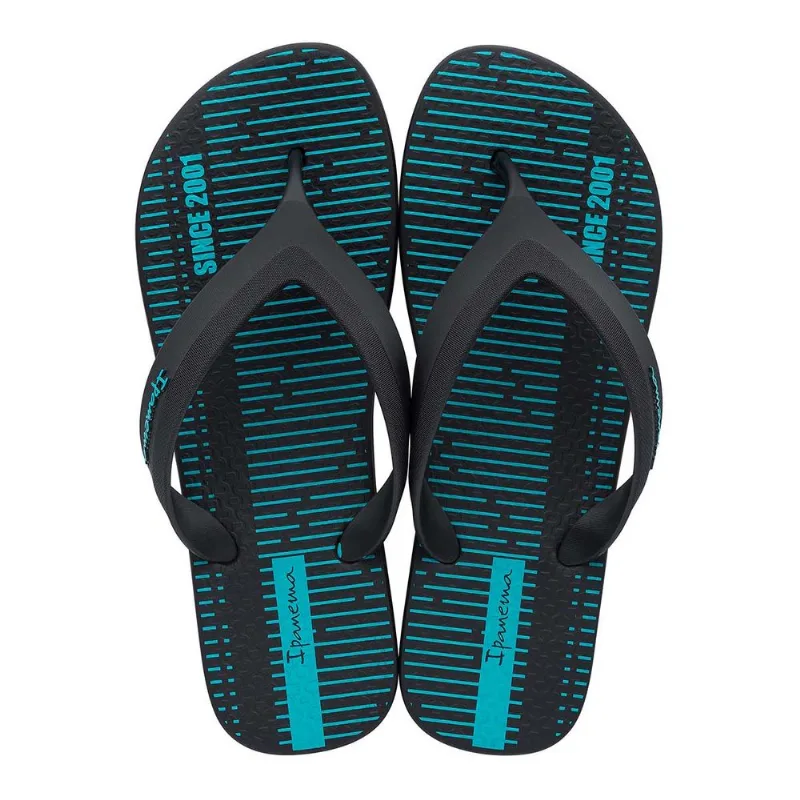 Chinelo Ipanema Adulto Deck Preto/Azul 43/44