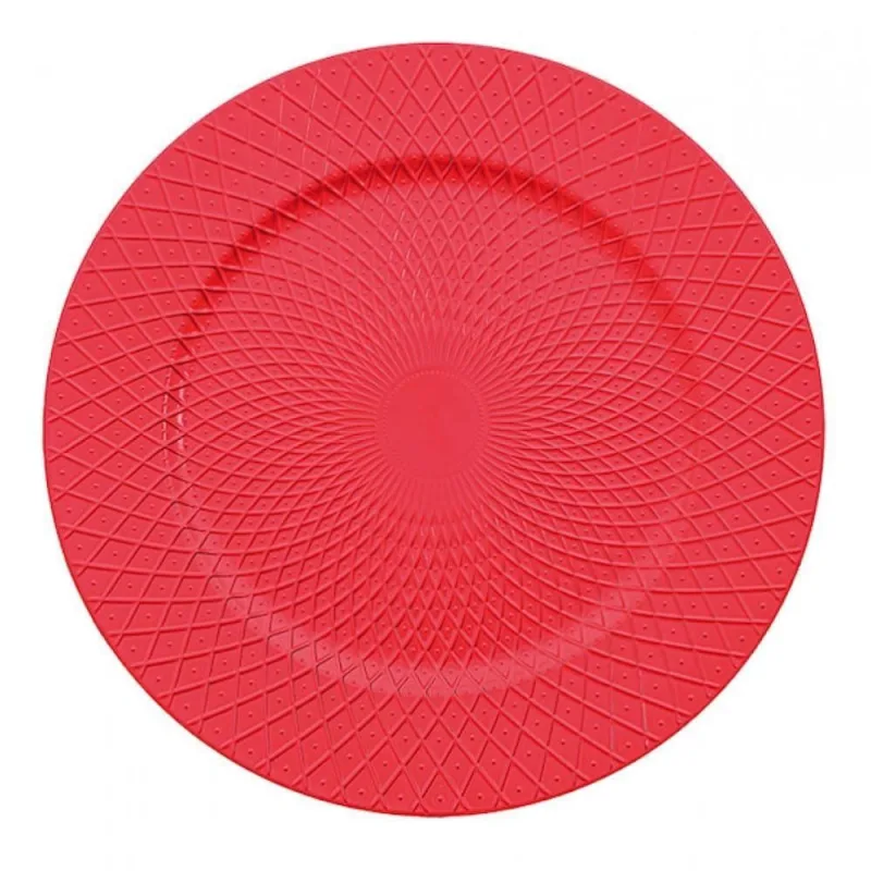 Sousplat Sea Decoração em Polipropileno Pintura Vintage para Mesa Vermelho Mimo Style - Mimo Style - Agro