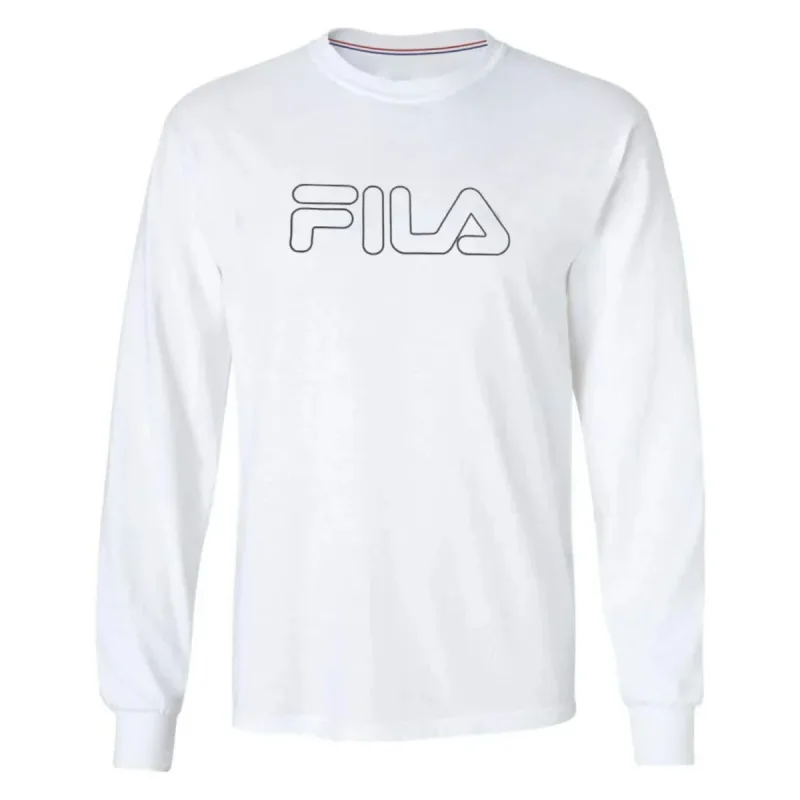 Camiseta Manga Longa Masculina Fila Letter Outline - Fila - Moda