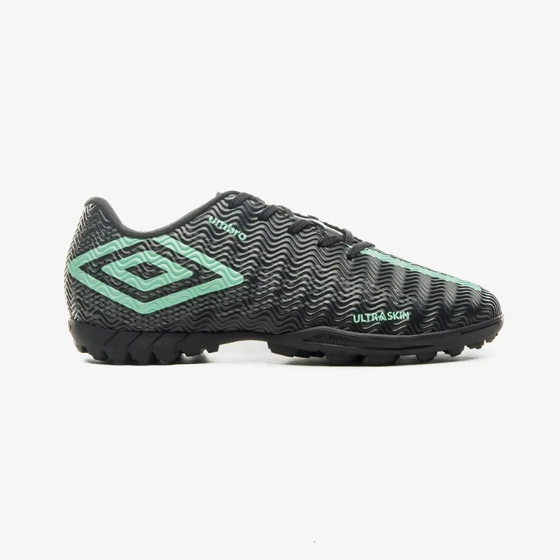 Chuteira Umbro Society Ultraskin Preto/verde Claro/grafite 043