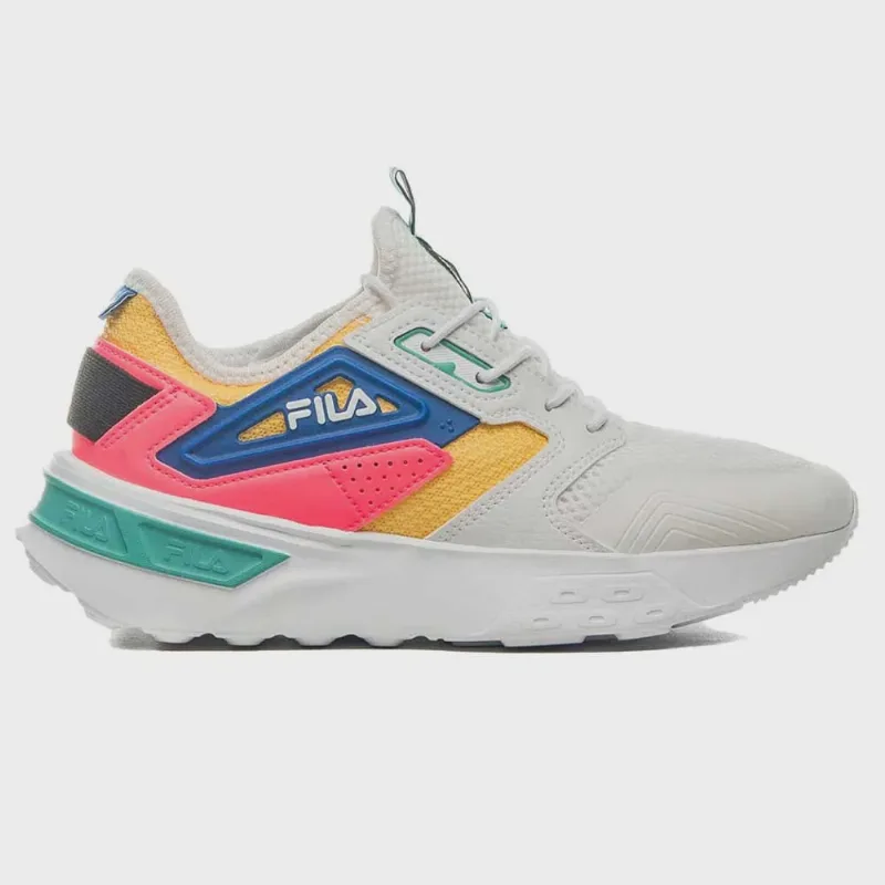 Tênis Casual Feminino Attech Branco Rosa Banana Cream Fila F02AT00003-5579