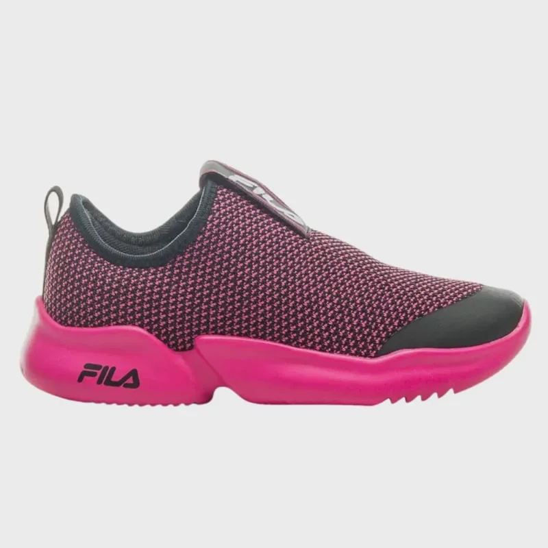 Tênis Fila Funny Calce Fácil Slip On Esportivo Infantil Preto