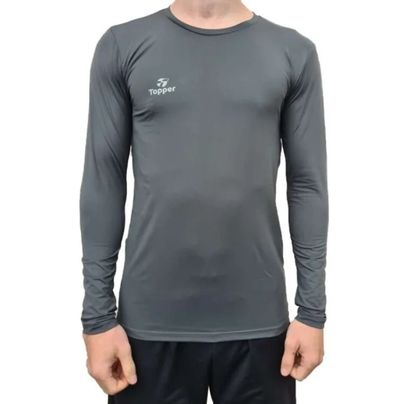 T-Shirt Topper Térmica Classic Uv50 New G / CINZA