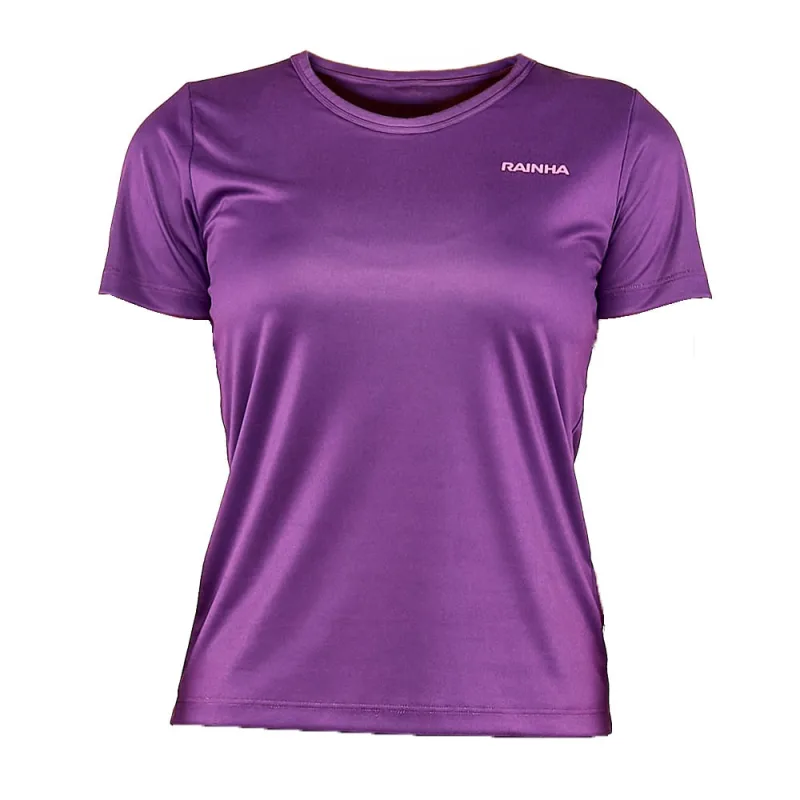 Camiseta Feminina Rainha Básica Poliéster Uva - Rainha - Moda