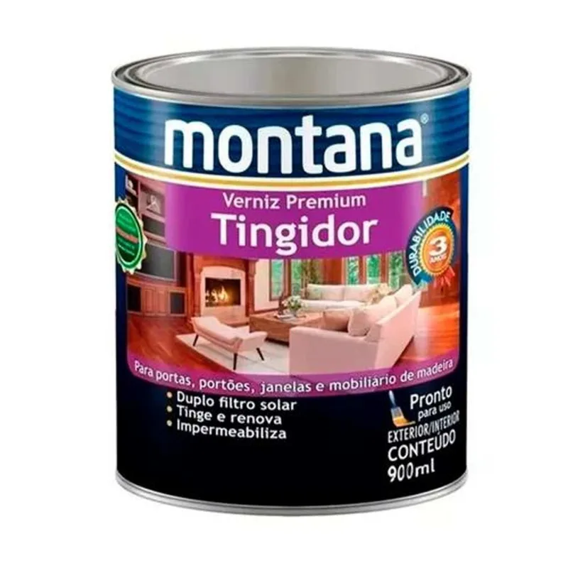 Verniz Tingidor Acetinado Ipê 900ml - Proteção E Renovação Para Madeira