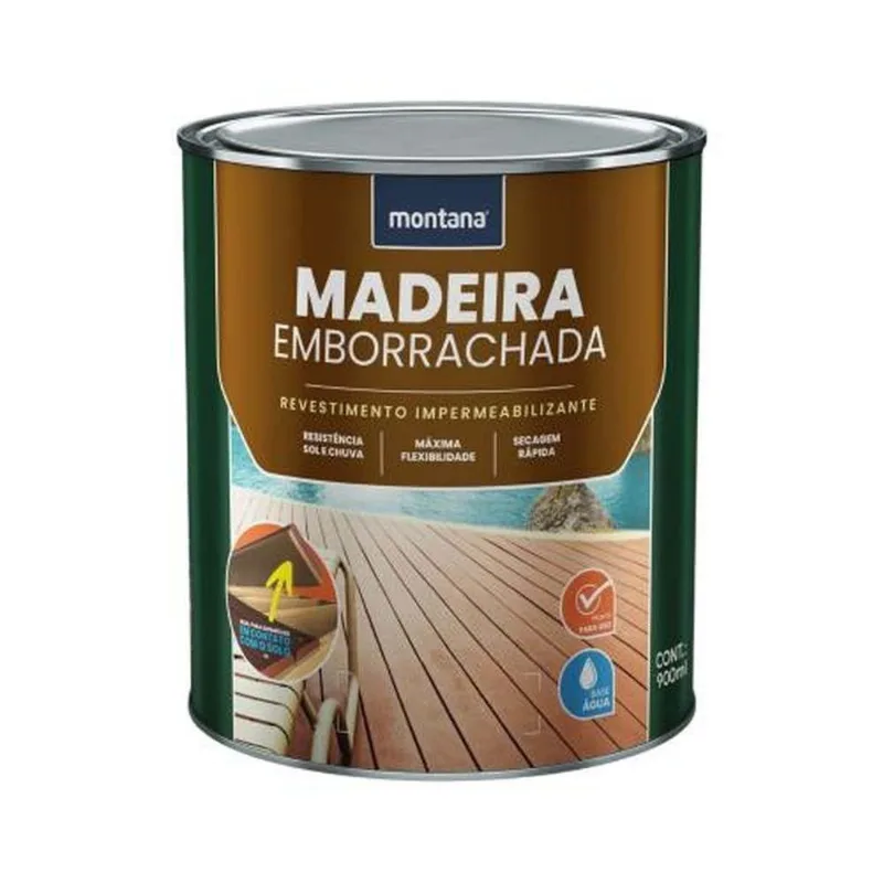 Madeira Emborrachada Cumarú 900ml Ideal Para Móveis, Decks E Pergolados Marrom Montana Universo
