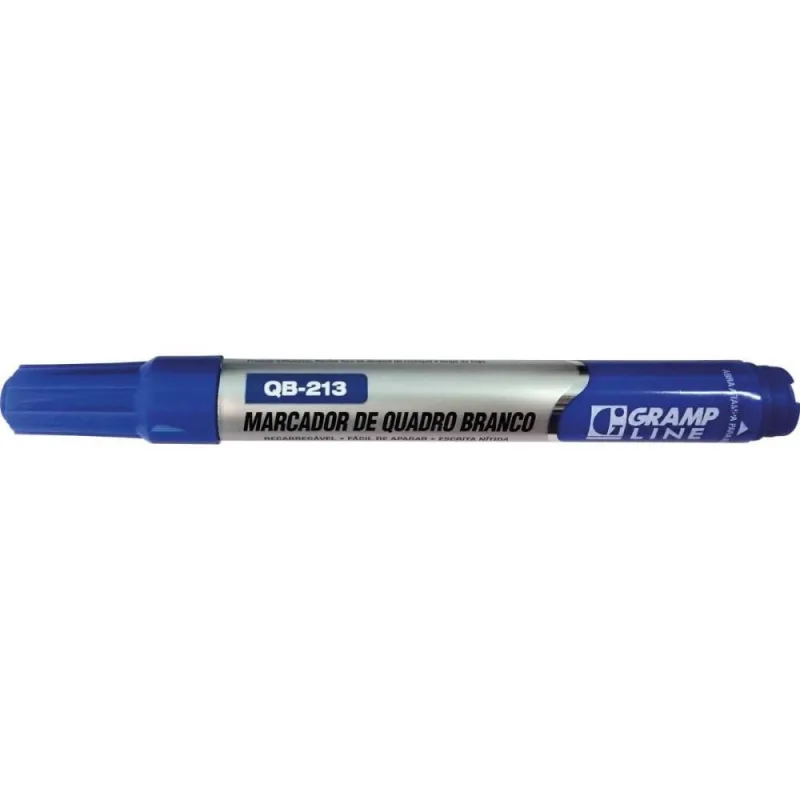 Pincel Quadro Branco QB213 Recarregavel Azul - GRAMP LINE
