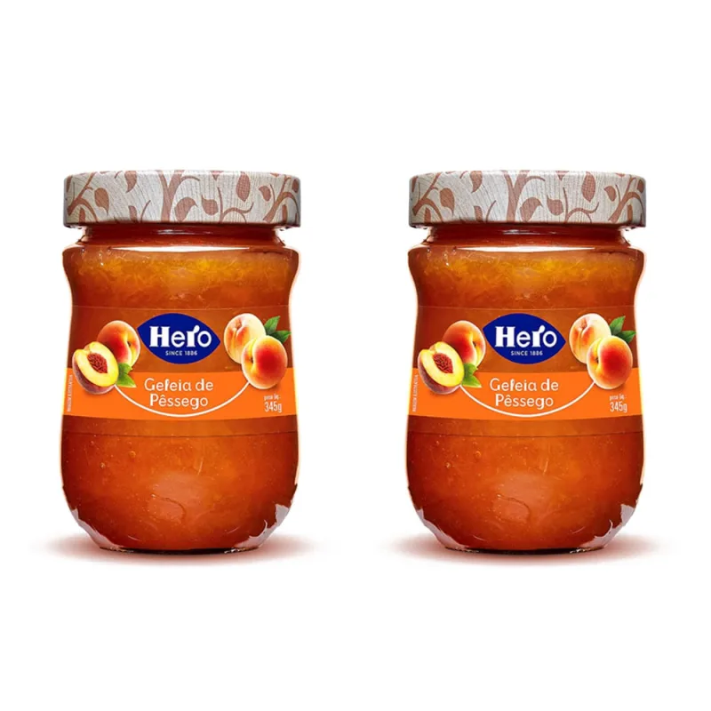 Kit 2 Geleias Pessego 354g - Hero - Não Informado