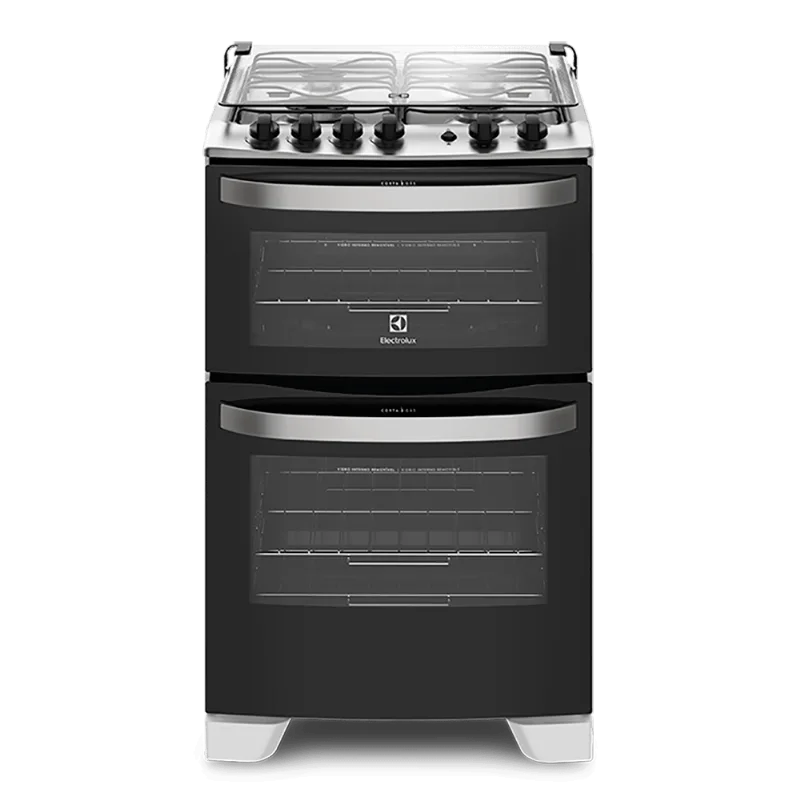 Fogão 4 Bocas Electrolux Branco Automático com 2 Fornos e Porta Full Glass (56DBA)
