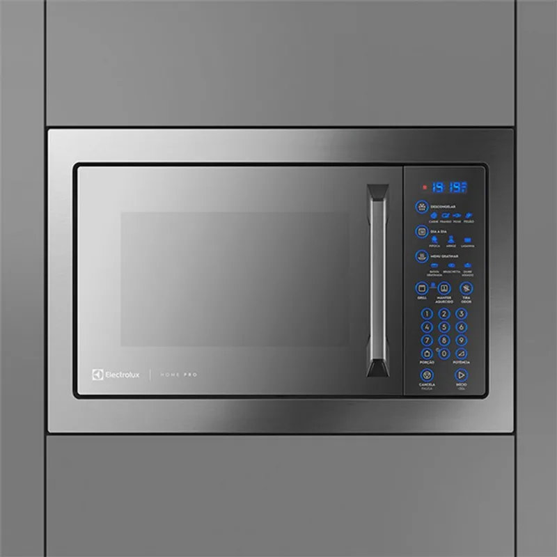 Micro-ondas Electrolux 34L cor Inox Home Pro com Grill e Função Tira Odor (MX43T) 220V - Electrolux