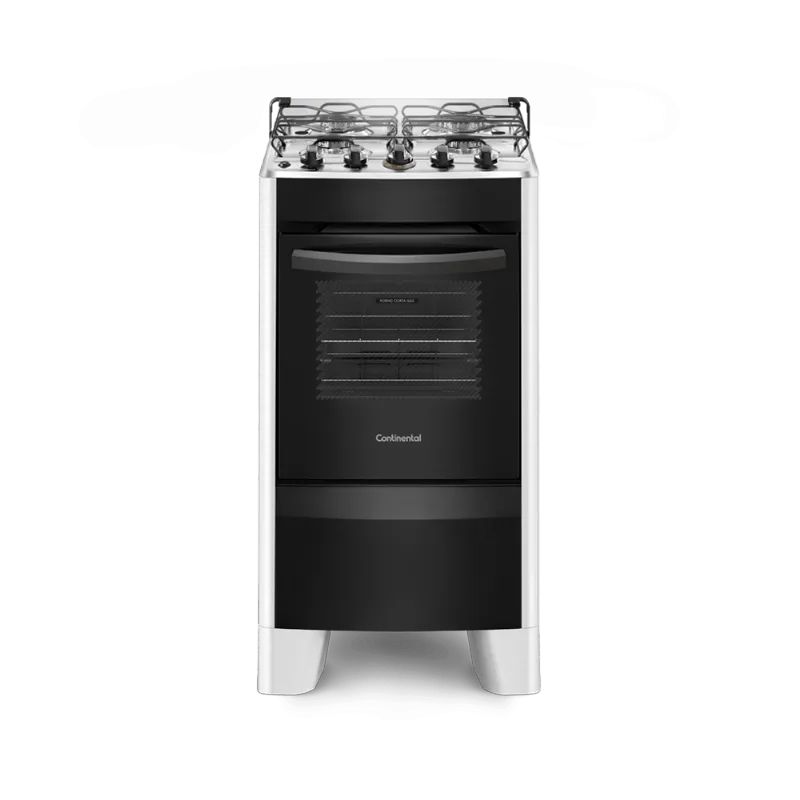 Fogão 4 Bocas Continental Branco Automático com Mesa Compartimentada (FC4CB) Bivolt