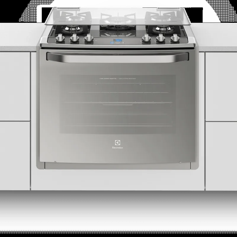 Fogão 5 Bocas de Embutir Electrolux Prata Automático com Mesa de Vidro e Grill (76EXV) 220V