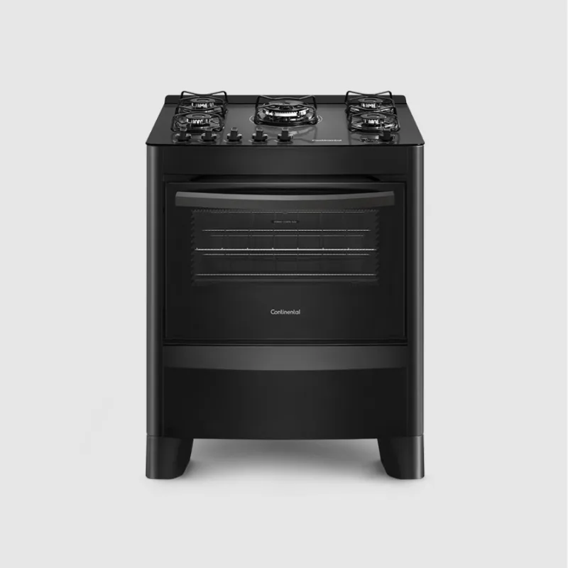 Fogão 5 Bocas Continental Automático Preto com Mesa de Vidro Temperado (FC5VP) Bivolt - Electrolux