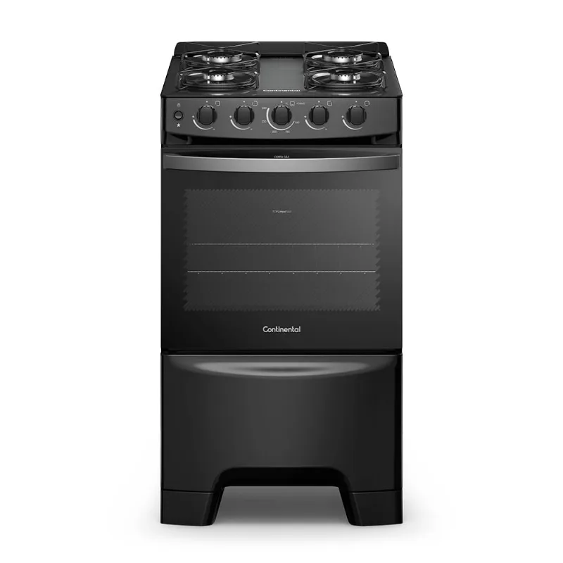Fogão 4 Bocas Continental Preto Automático com TOPLimpaFácil e Mesa de Vidro (FC4FP) Bivolt - Electrolux