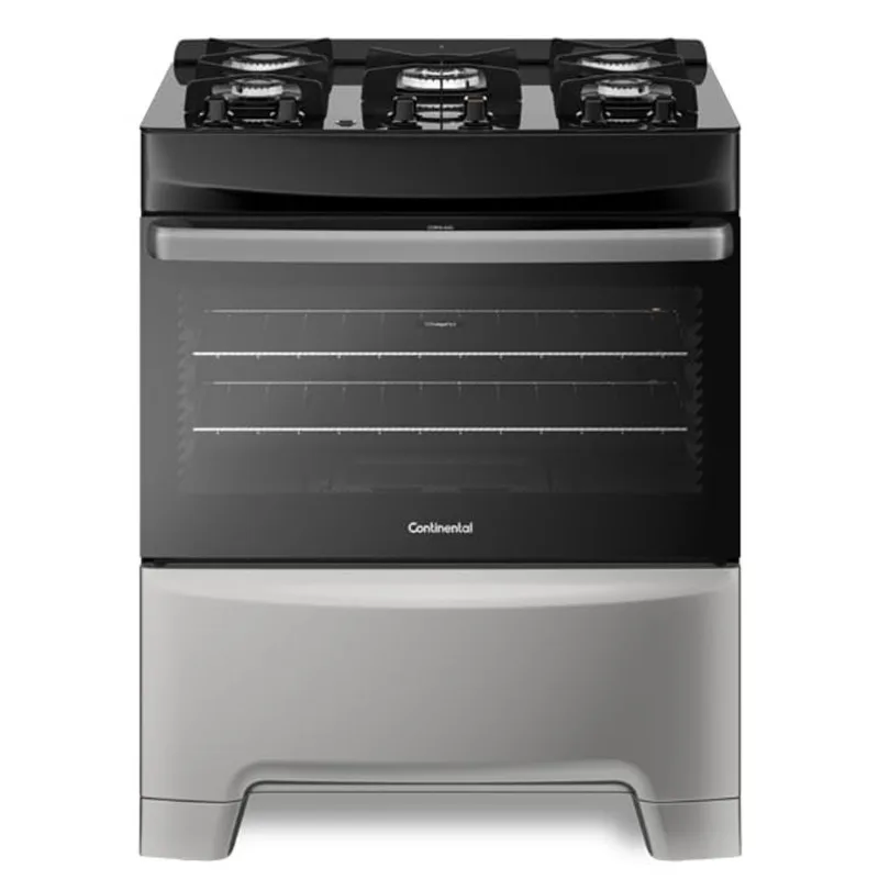 Fogão 5 Bocas Mesa de Vidro Silver Continental FC5GS Bivolt - Electrolux