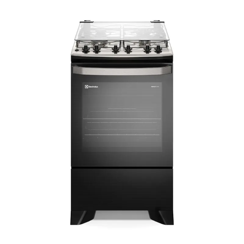 Fogão 4 bocas Electrolux Preto Experience com Mesa Inox, Timer e Tripla Chama (FE4TP) Bivolt