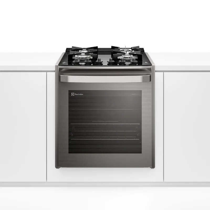Fogão de Embutir 4 bocas Electrolux Cinza Experience Mesa Vidro, Grill e VaporBake (FE4EC) 220V